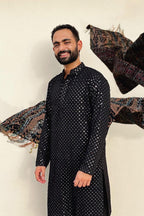 Black Mirror Designer Kurta by Hilo Design