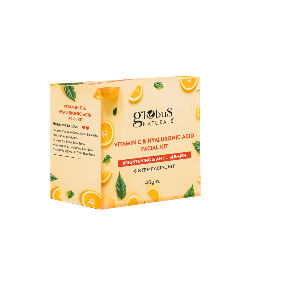 Globus Naturals Vitamin C & Hyaluronic Acid Facial Kit - Distacart