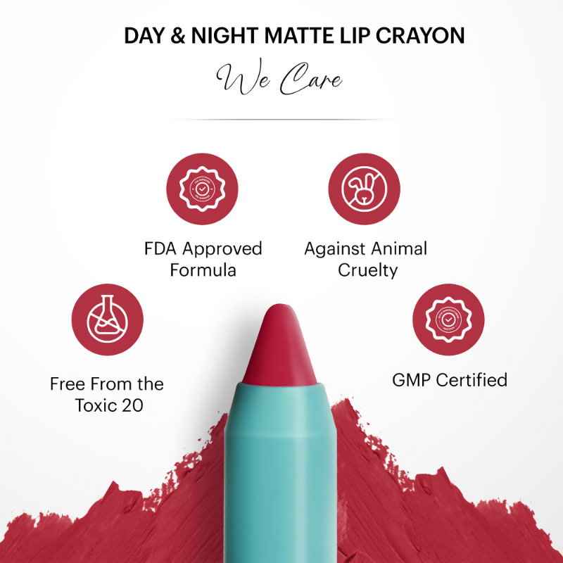 Parul Garg Beauty Day & Night Creamy Matte Lip Crayon - Queen 79