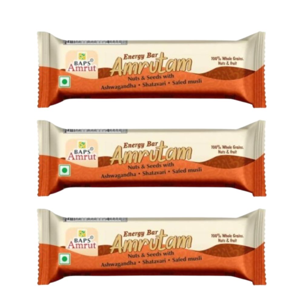 Baps Amrut Energy Bar Amrutam (Nuts & Seeds With Ashwagandha , Shatavari , Safed Musli)
