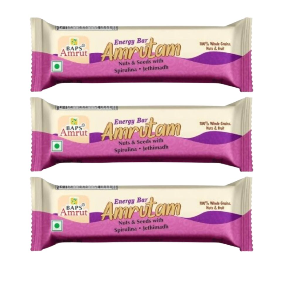 Baps Amrut Energy Bar Amrutam (Nuts & Seeds With Spirulina , Jethimadh)