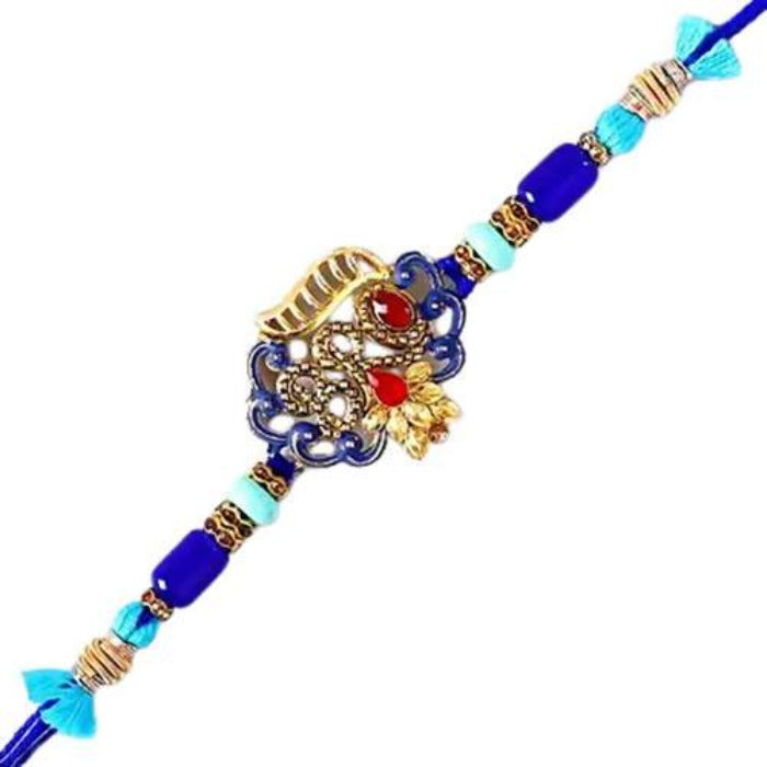 Traditional American Diamond Rakhi