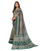 Vamika Linen Jari Border Grey Bollywood Style Saree