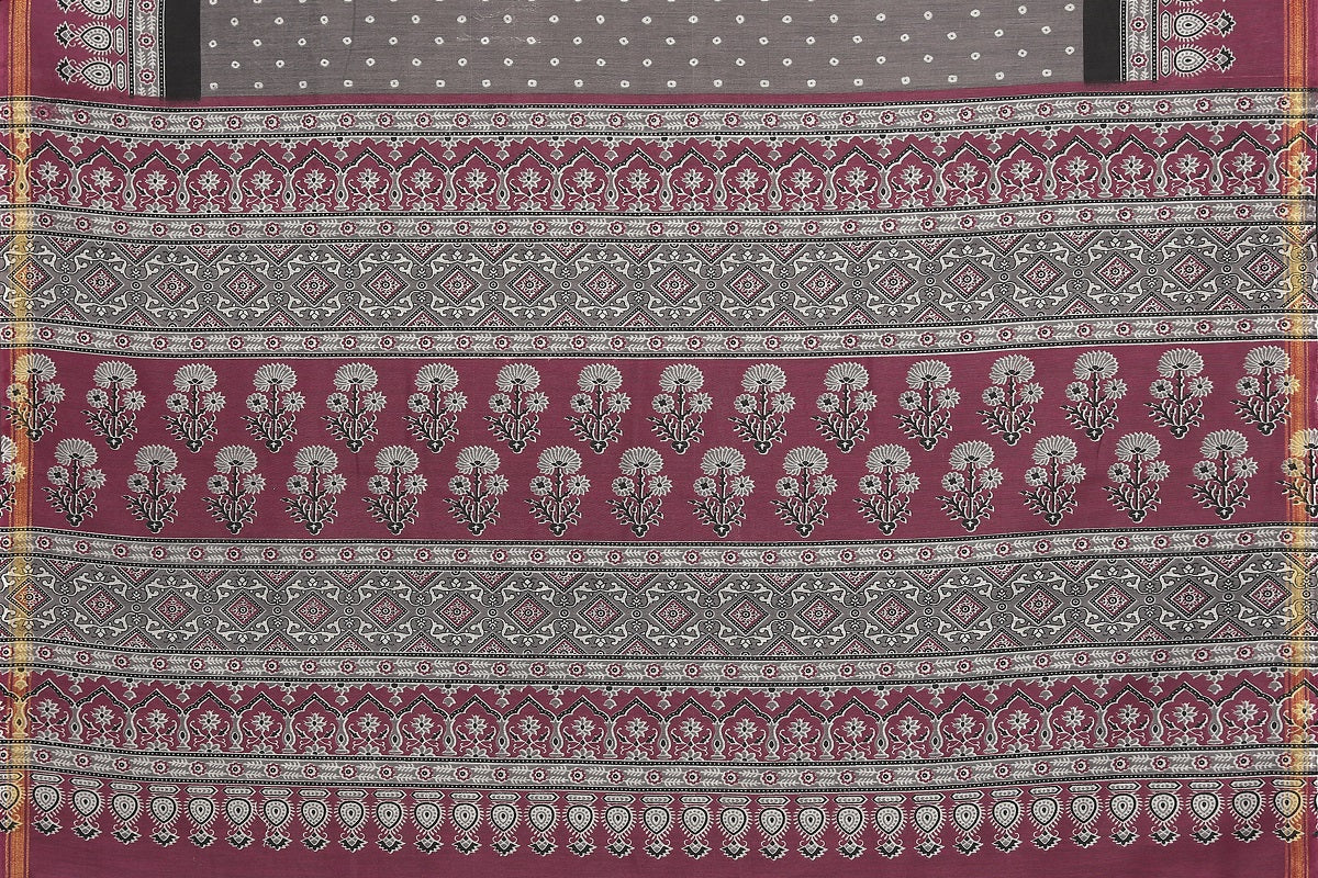 Vamika Linen Jari Border Grey Bollywood Style Saree