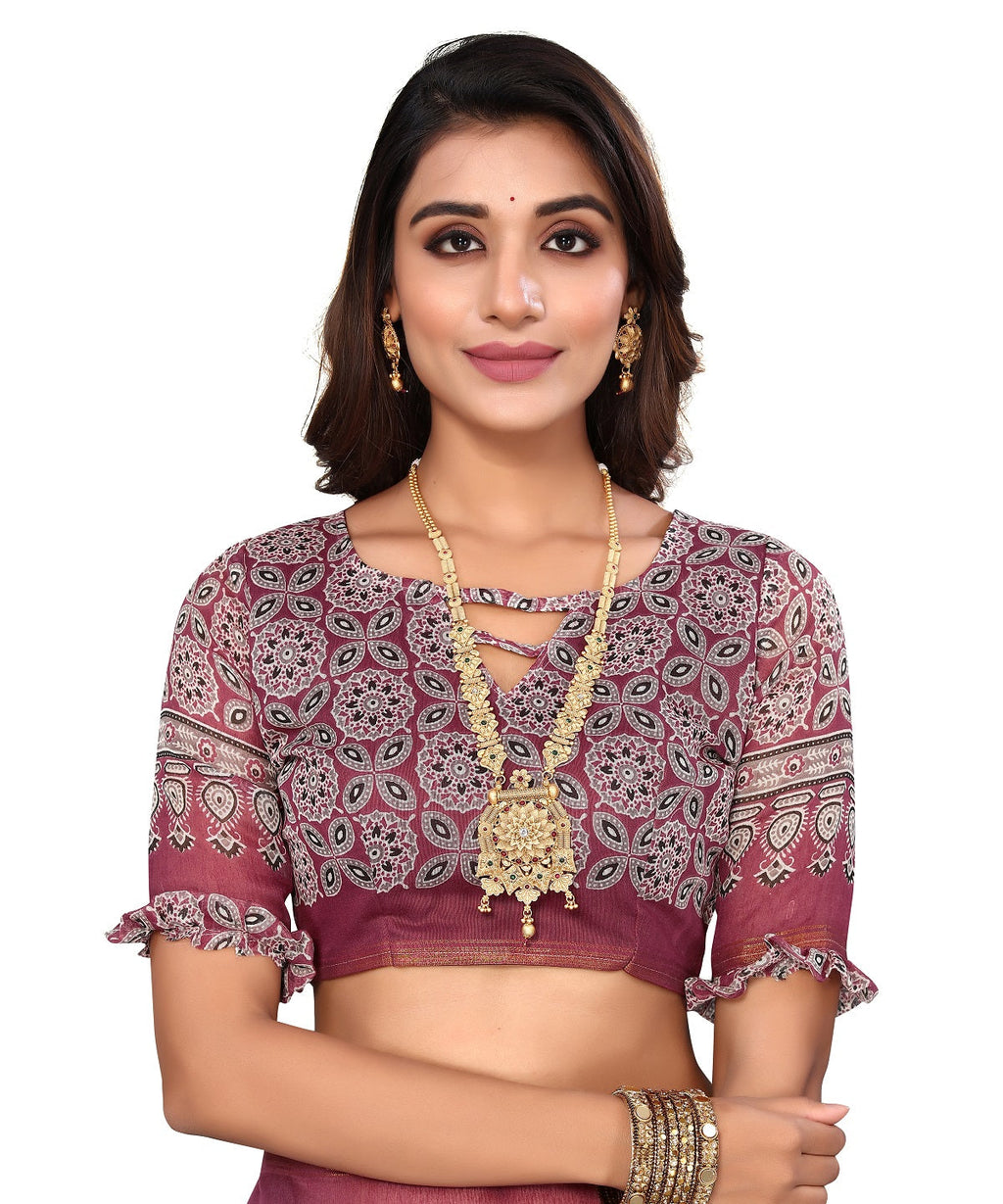 Vamika Linen Jari Border Grey Bollywood Style Saree