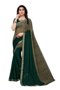 Vamika Green Georgette Lace Work Saree (Prachi Green)