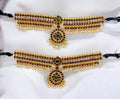Elite Trading Classical Dance Bajuband – Kempu Red & White Stone Armlet for Bharatanatyam & Kuchipudi/Unisex- Both Men and Women can use - Distacart