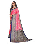 Vamika peach Printed Art Silk Saree