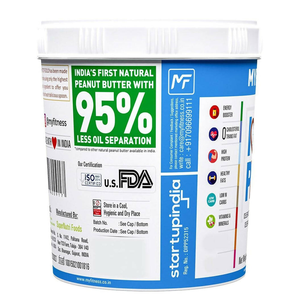 Myfitness Unsweetened Natural Peanut Butter Smooth - Distacart