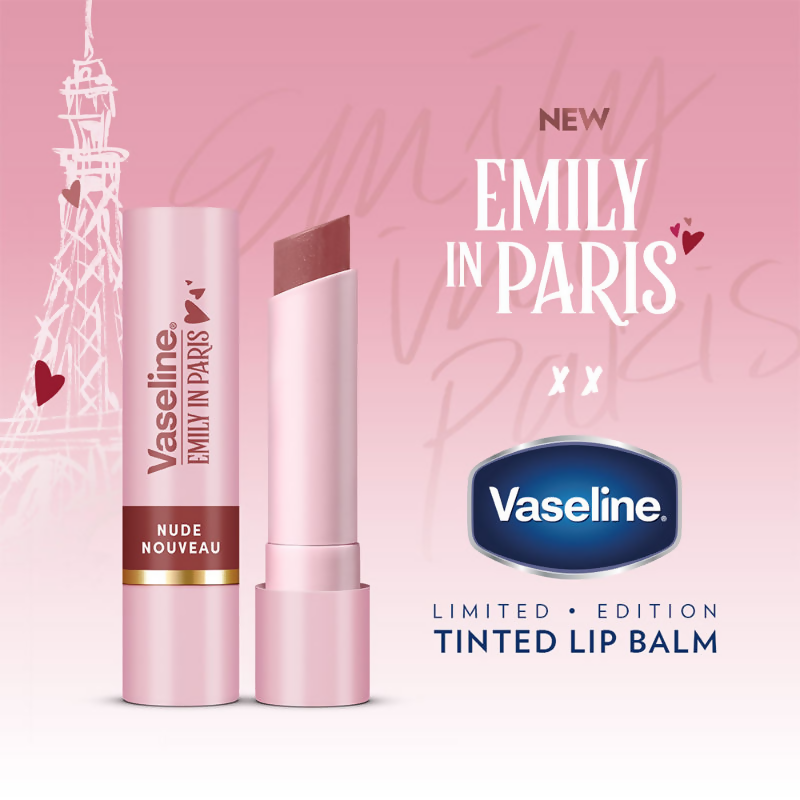 Vaseline Emily In Paris Tinted Lip Balm Stick - Nude Nouveau - Distacart