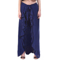 Asmaani Royal Blue Color Plain Ruffle Palazzo