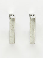 NVR Men's Silver-Plated Geometric Shape Stainless Steel Hoop Earrings - Distacart
