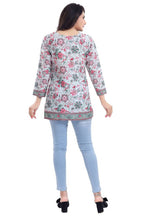Snehal Creations Variyali Color Faux Crepe Short Kurti Tunic