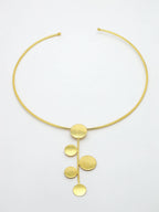 NVR Women Gold-Polished Circular Choker Necklace