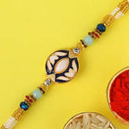 Meenakari Charm Rakhi & Ferrero Rocher Printed Box - Distacart
