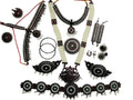 Elite Trading Black Antique Finish Bharatanatyam Jewellery Set – Complete Bharatnatyam 10 Pieces