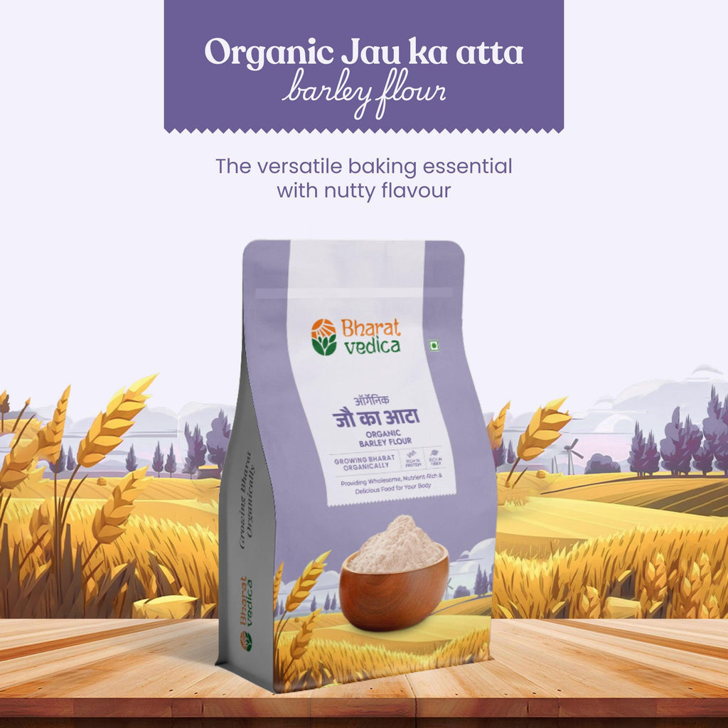 Bharat Vedica Organic Barley Flour | Stone-Ground & Fresh - Distacart