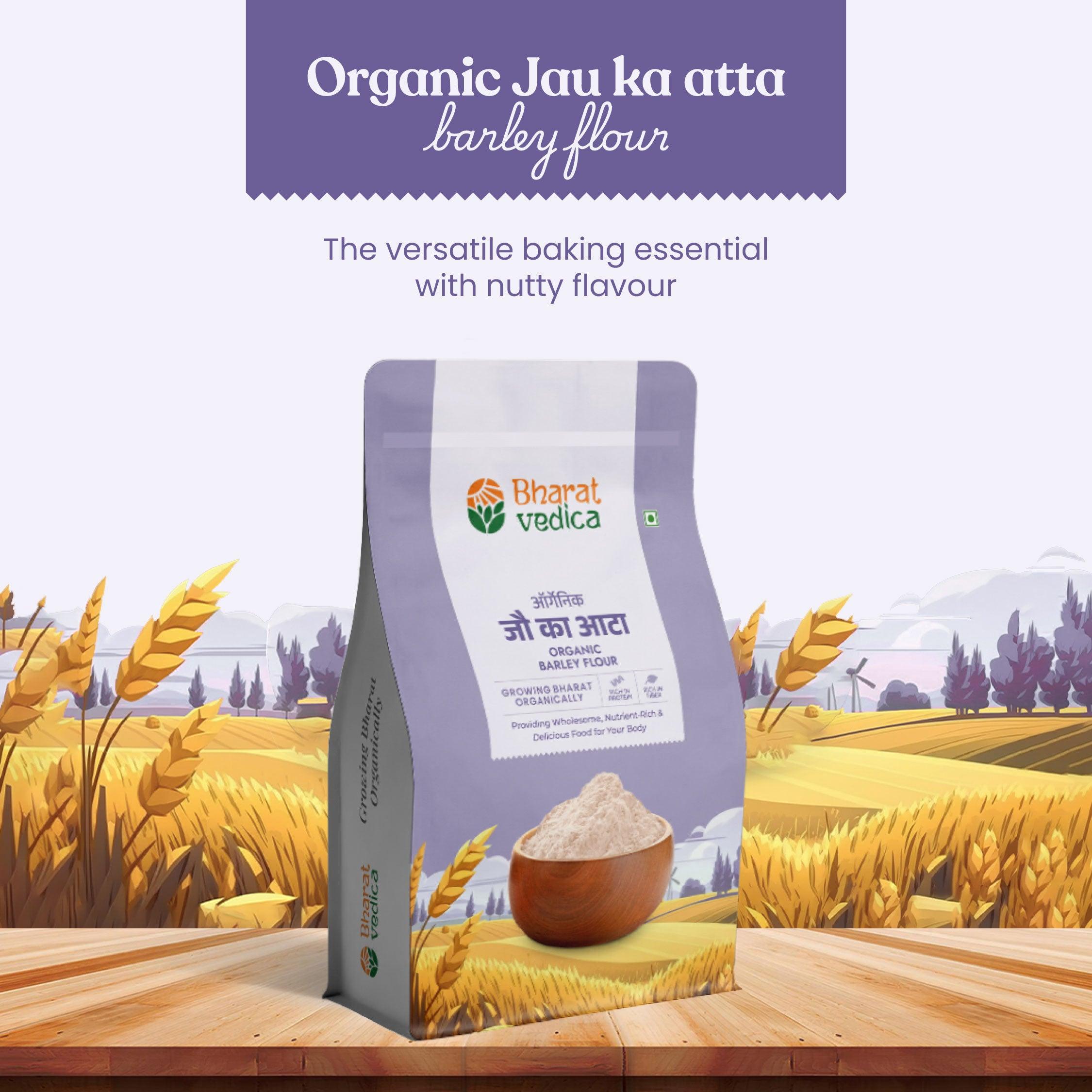 Bharat Vedica Organic Barley Flour | Stone-Ground & Fresh - Distacart