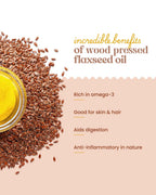 Bharat Vedica Organic Wood Pressed Flaxseed Oil - Organic Wood Pressed Alsi ka tel - Distacart