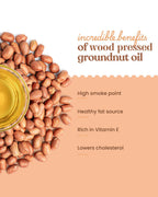 Bharat Vedica Organic Wood Pressed Groundnut Oil - Organic Wood Pressed Moongfali ka Tel