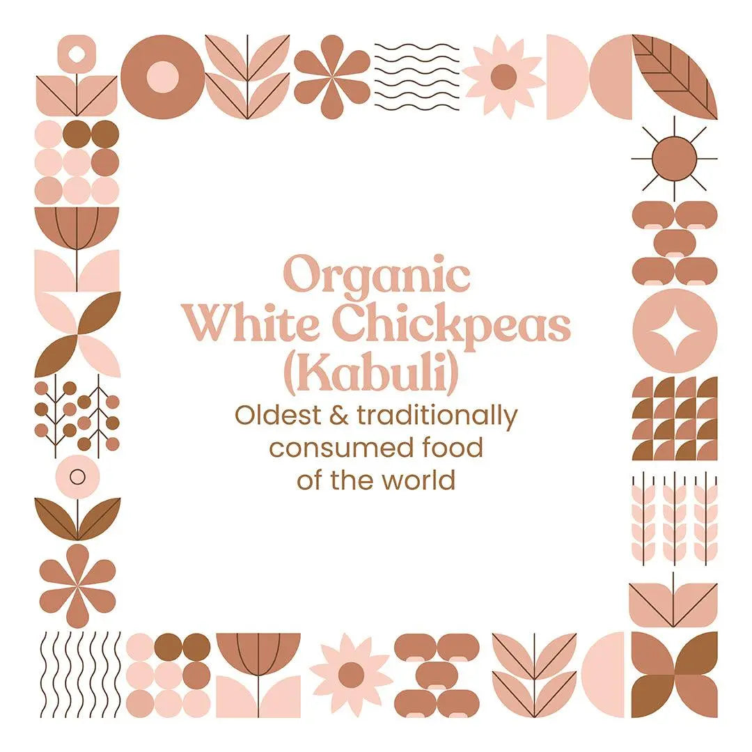 Bharat Vedica Organic White Chickpeas - Organic Kabuli Chana - Distacart
