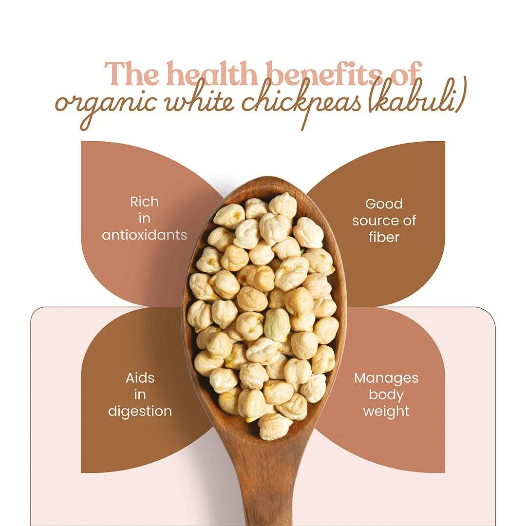 Bharat Vedica Organic White Chickpeas - Organic Kabuli Chana - Distacart