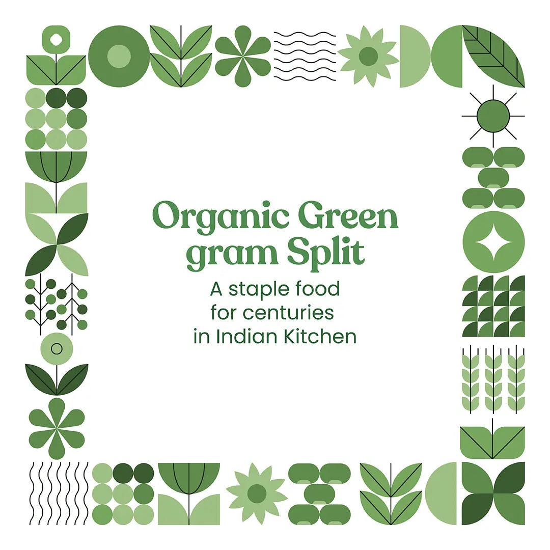 Bharat Vedica Organic Green Gram Split - Organic Moong Dal Chilka - Distacart