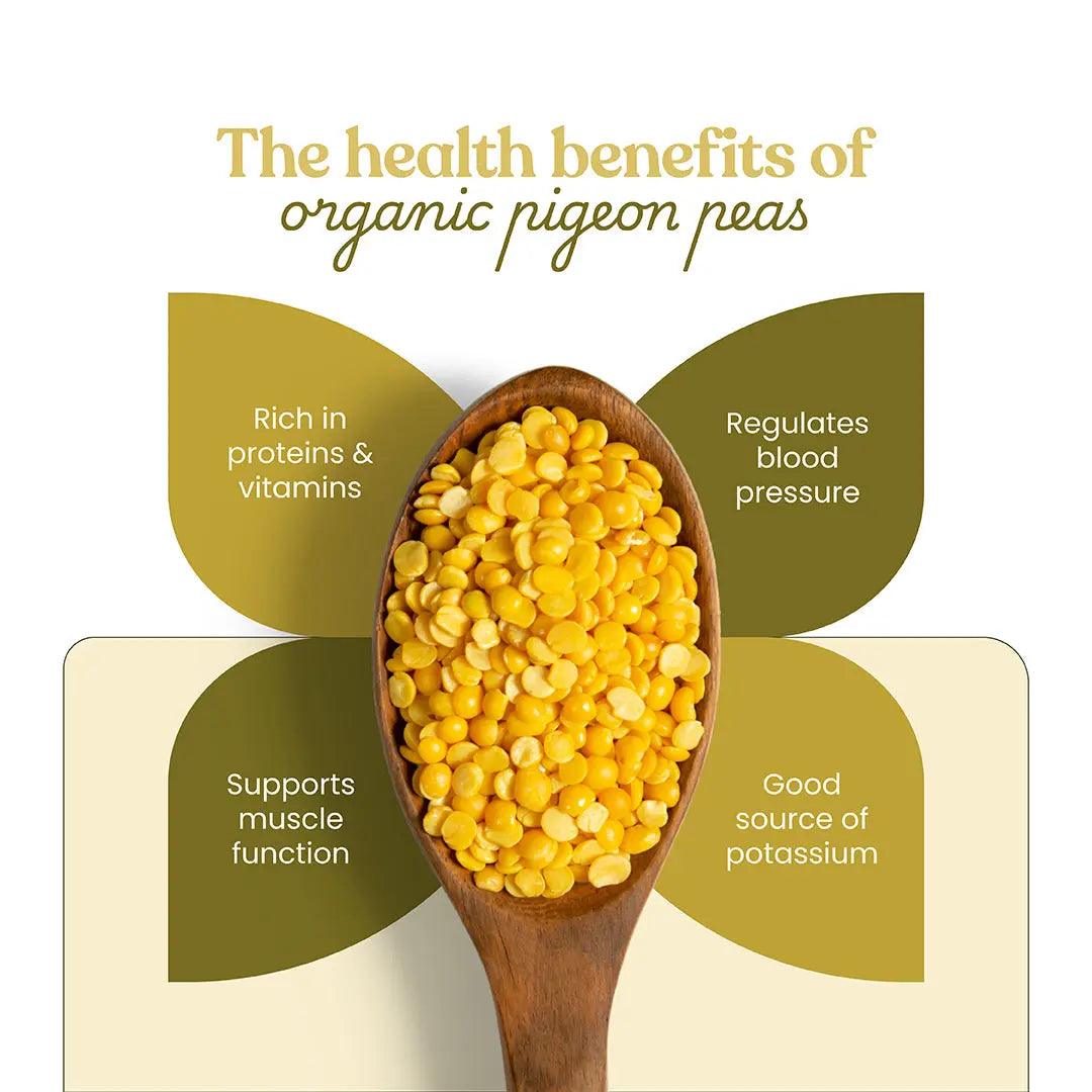 Bharat Vedica Organic Pigeon Peas - Organic Toor Dal - Distacart