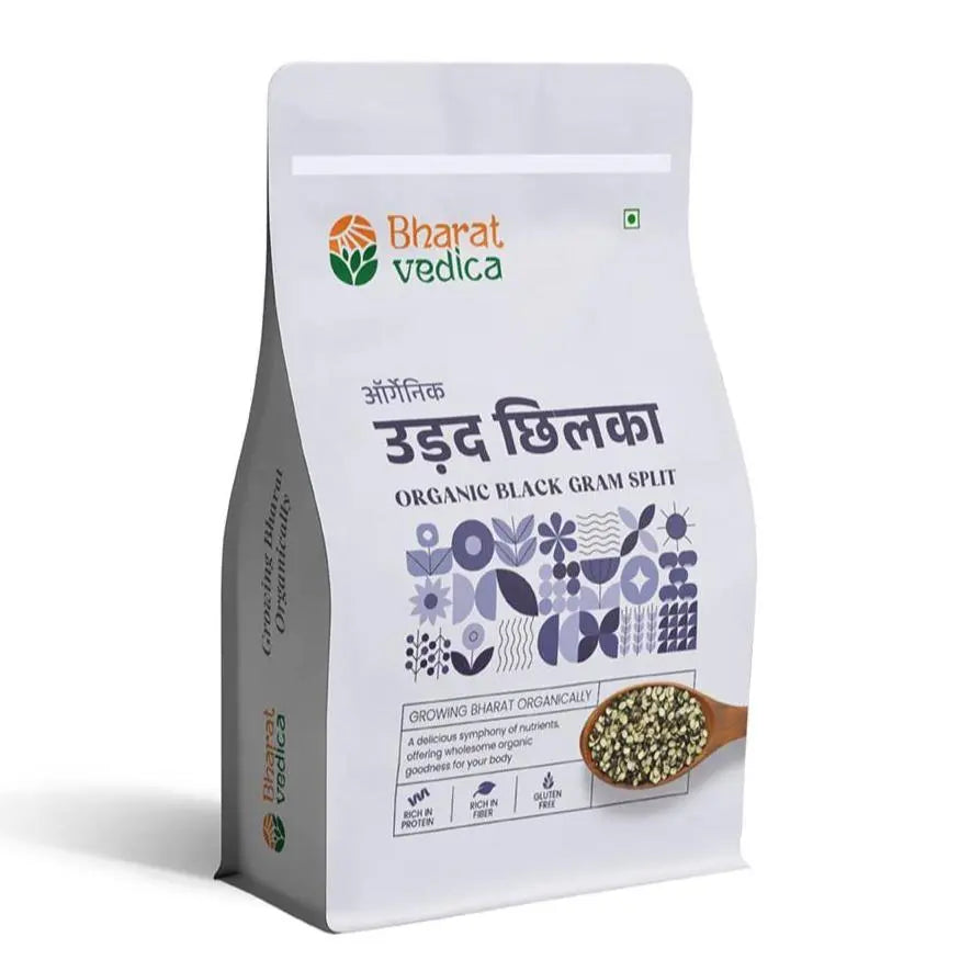 Bharat Vedica Organic Black Gram Split - Organic Urad Dal Chilka - Distacart