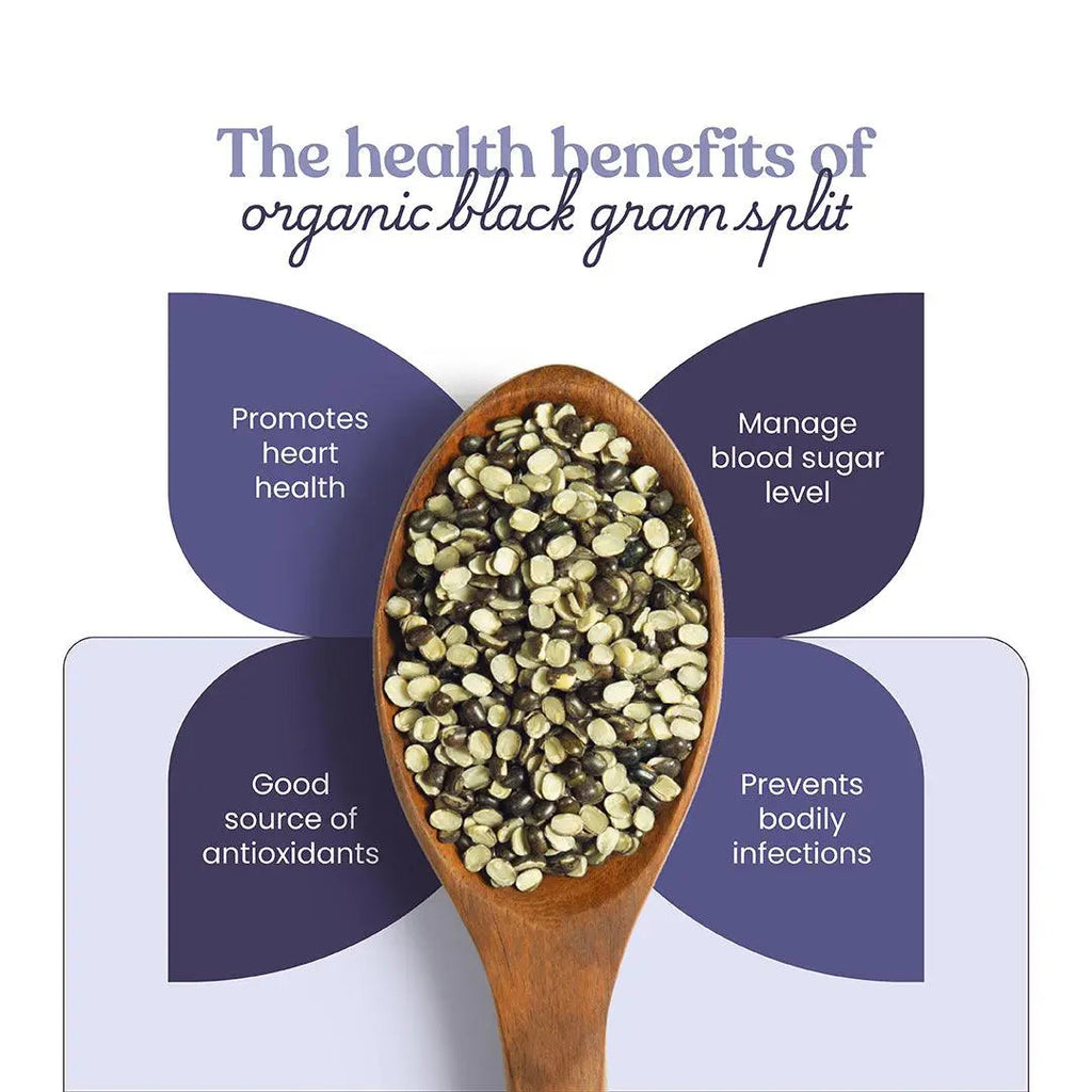 Bharat Vedica Organic Black Gram Split - Organic Urad Dal Chilka - Distacart