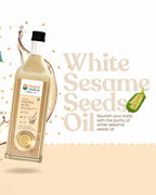 Bharat Vedica Organic Wood Pressed White Sesame Oil - Organic Wood Pressed Safed Til ka Tel - Distacart