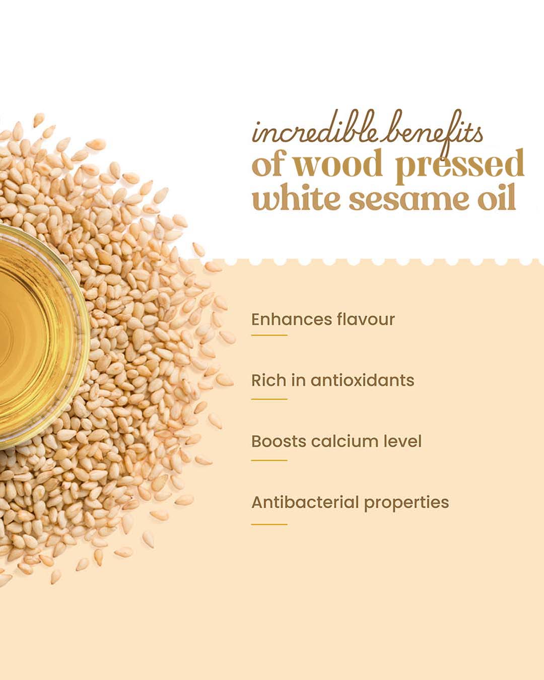 Bharat Vedica Organic Wood Pressed White Sesame Oil - Organic Wood Pressed Safed Til ka Tel - Distacart