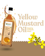 Bharat Vedica Organic Wood Pressed Yellow Mustard Oil - Organic Wood Pressed Pili Sarso ka Tel - Distacart