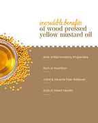 Bharat Vedica Organic Wood Pressed Yellow Mustard Oil - Organic Wood Pressed Pili Sarso ka Tel - Distacart