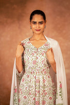 Joban Fashion Green Pink Hand Block Printed Cotton Suit Set - Distacart
