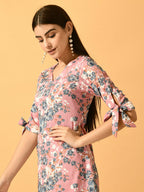 Myshka Women's Pink A-Line Party Dress - Distacart