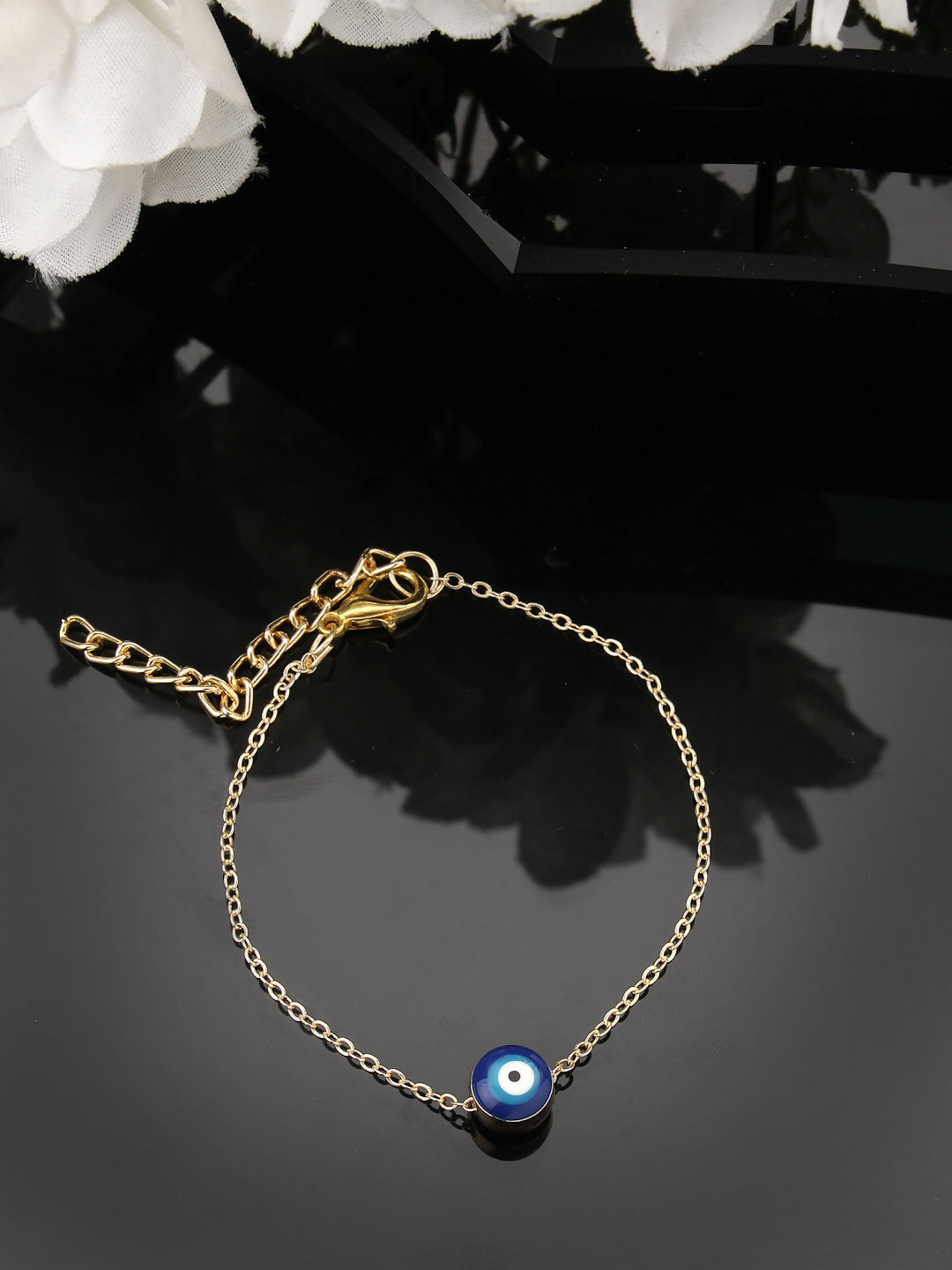 NVR Women Gold-Toned Evil Eye Rakhi With Roli Chawal - Distacart