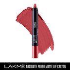 Lakme Absolute Plush Matte Lip Crayon - 401 Peach Fizz