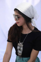 Diva Globe White Chiffon Bhandana
