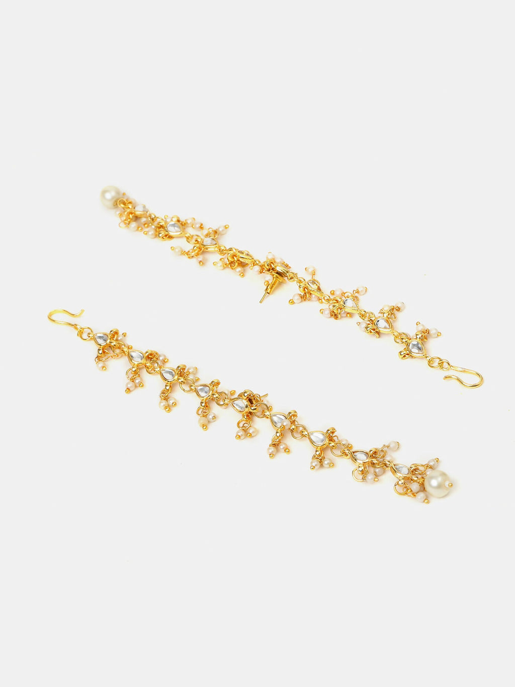 Ruby Raang Pearl And Stones Earrings - Distacart
