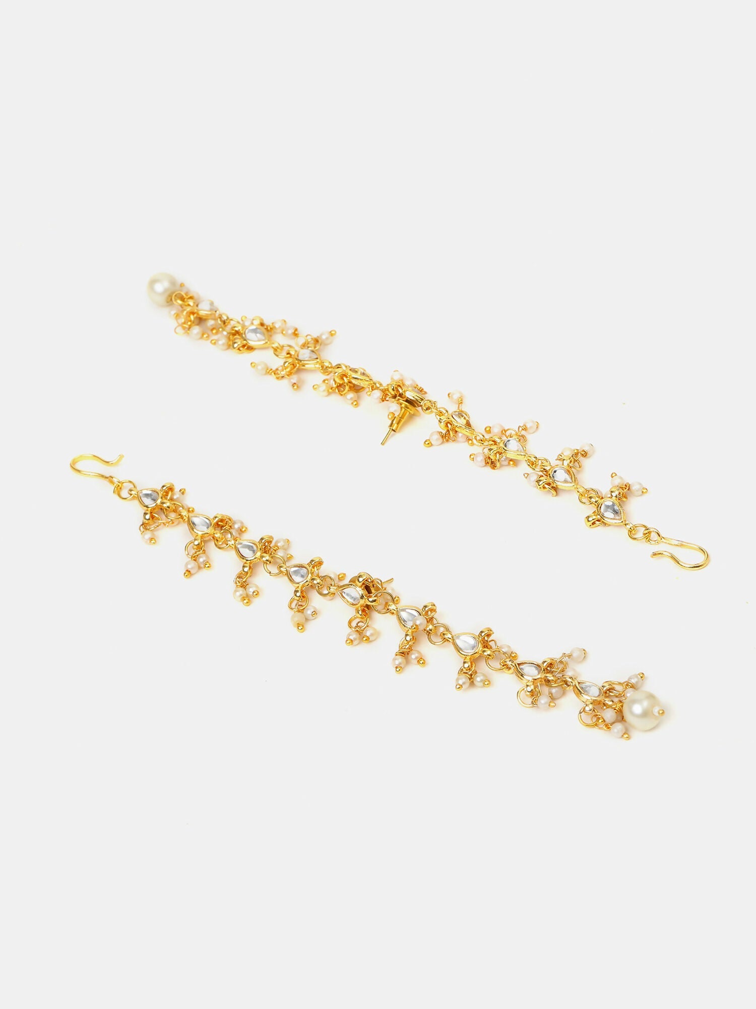 Ruby Raang Pearl And Stones Earrings - Distacart