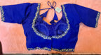 Kia Fashions Royal Blue Hand Embroidered Embroidered Readymade Blouse - Distacart