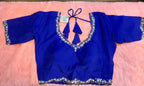 Kia Fashions Royal Blue Hand Embroidered Embroidered Readymade Blouse - Distacart
