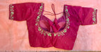 Kia Fashions Hot Pink Hand Embroidered Embroidered Readymade Blouse - Distacart