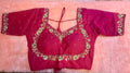 Kia Fashions Hot Pink Hand Embroidered Embroidered Readymade Blouse - Distacart