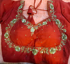 Kia Fashions Red Hand Embroidered Embroidered Readymade Blouse - Distacart