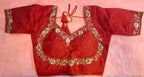 Kia Fashions Red Hand Embroidered Embroidered Readymade Blouse - Distacart