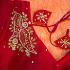 Kia Fashions Hot Pink Hand Embroidered Embroidered Readymade Blouse - Distacart