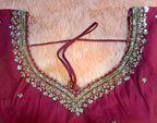 Kia Fashions Hot Pink Cotton Silk Hand Embroidered Readymade Blouse - Distacart