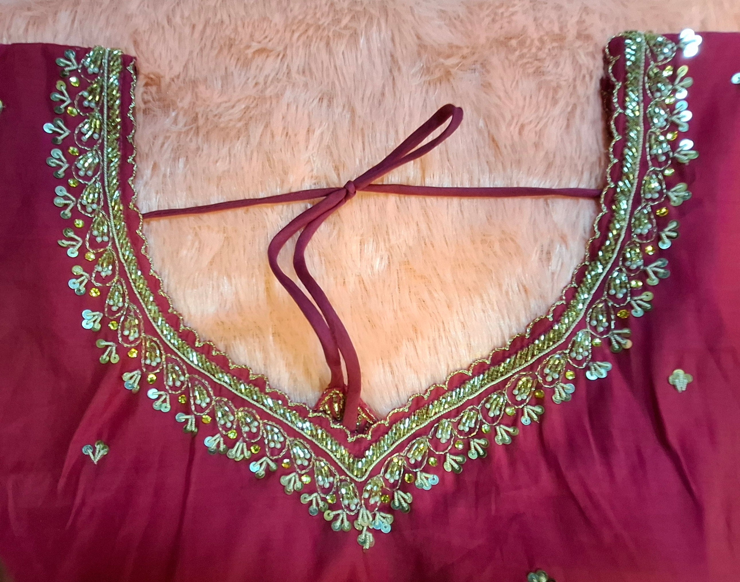 Kia Fashions Hot Pink Cotton Silk Hand Embroidered Readymade Blouse - Distacart